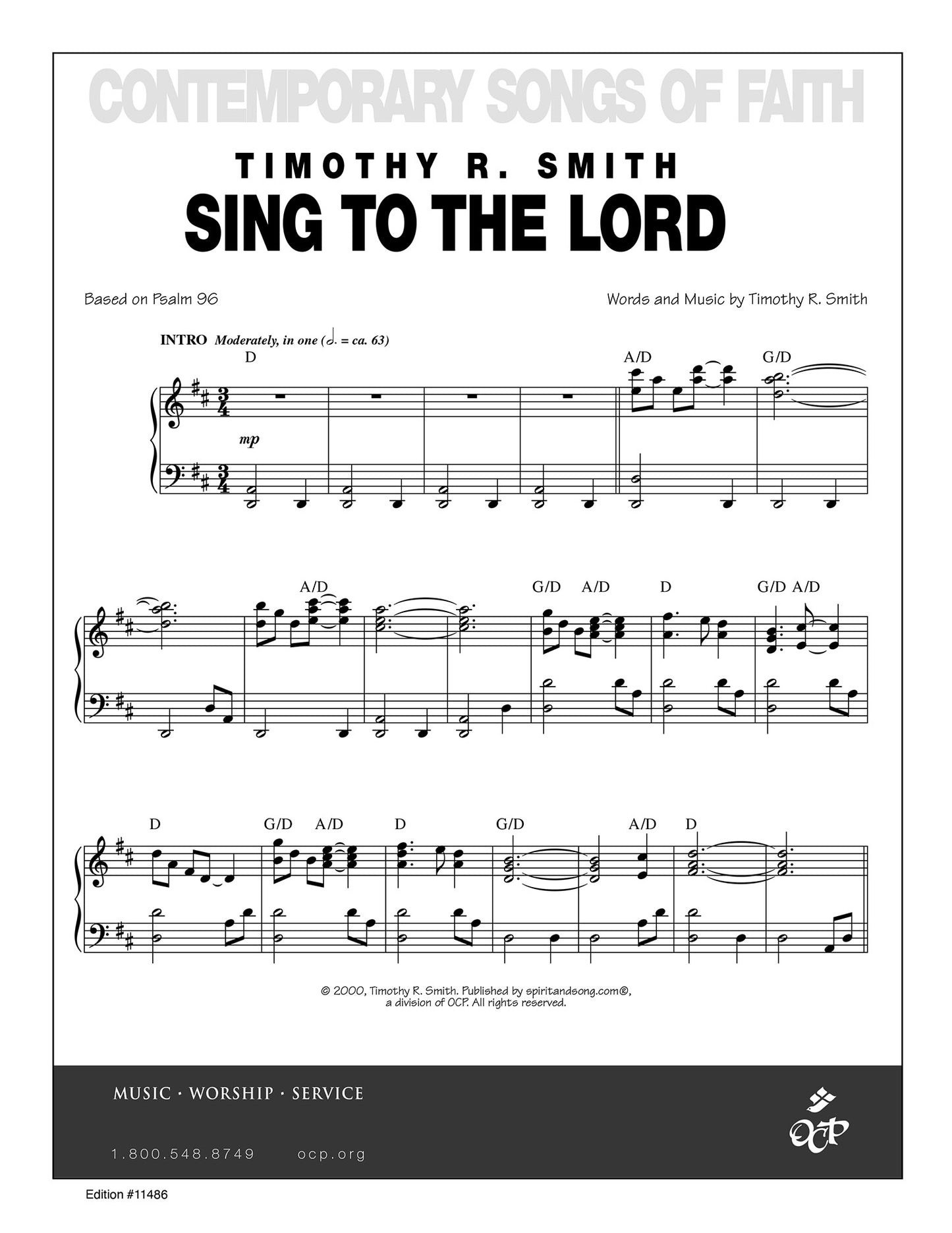 Sing to the Lord
