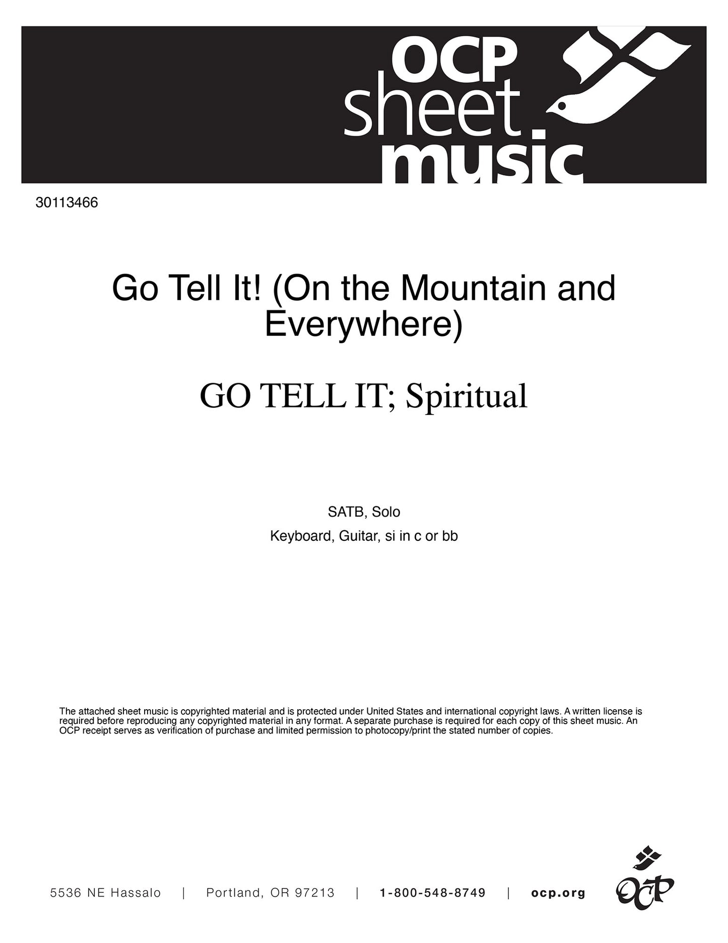 Go Tell It! (On the Mountain and Everywhere)
