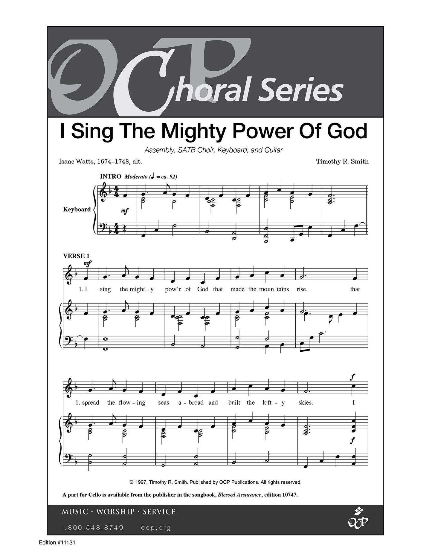 I Sing the Mighty Power of God