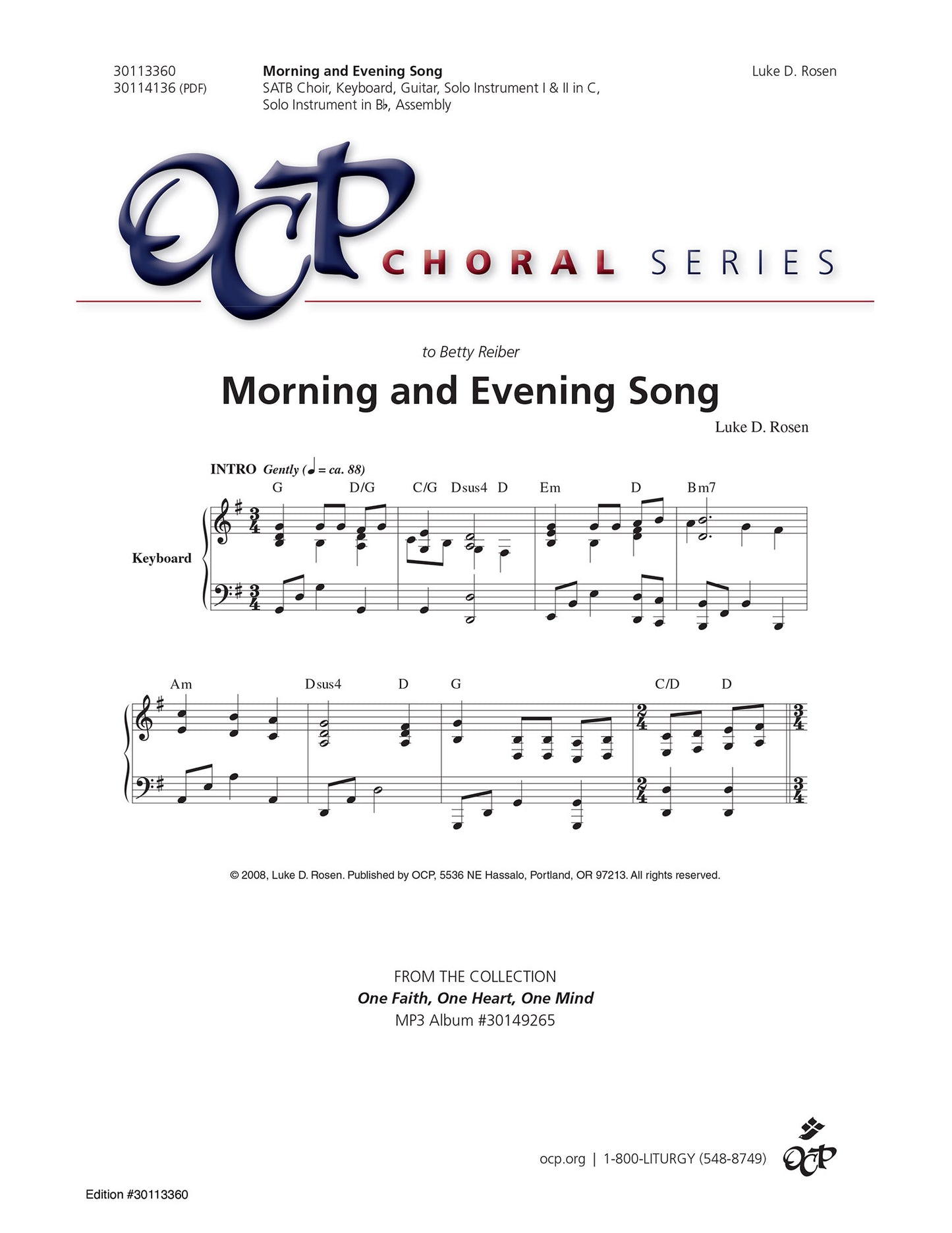 Morning and Evening Song