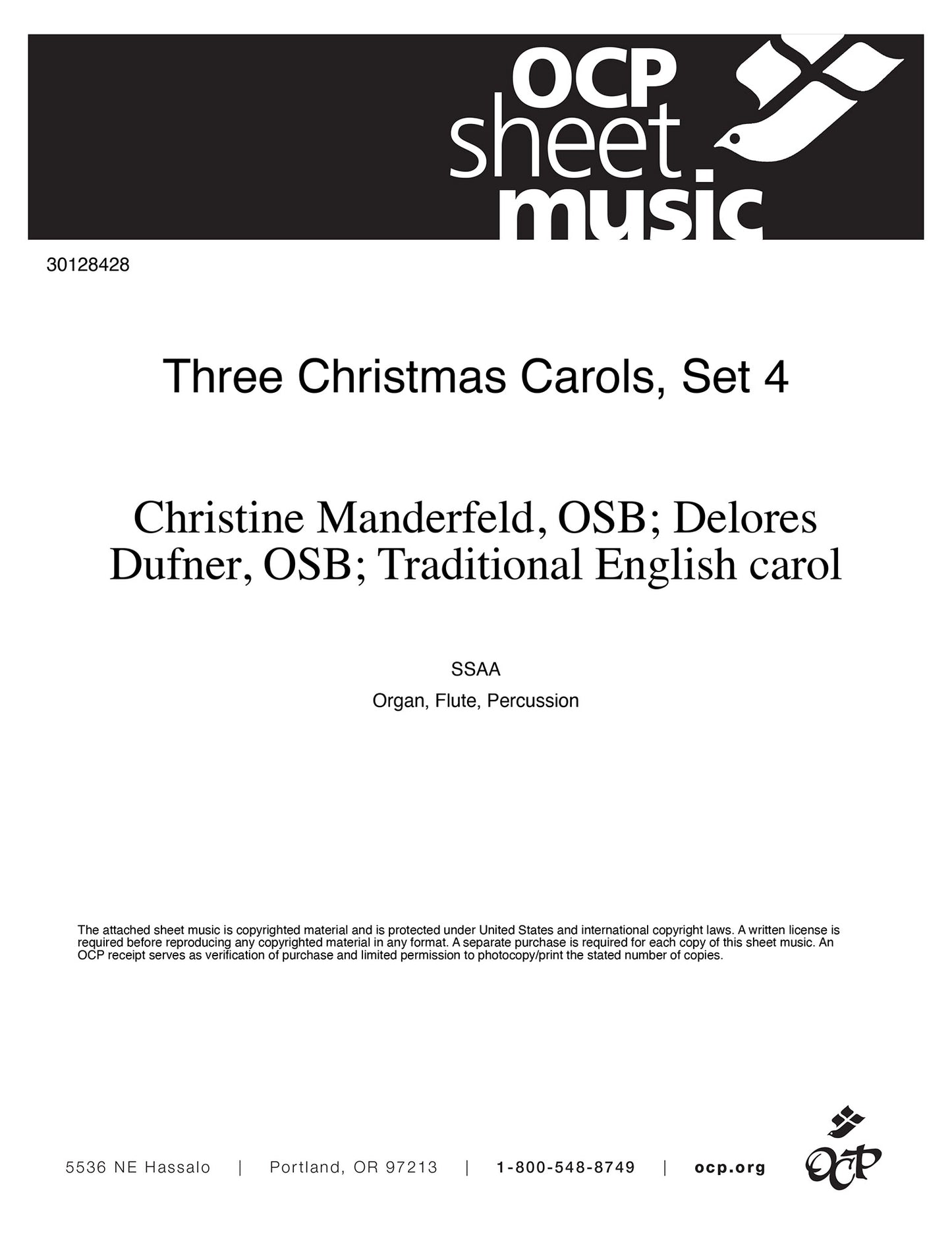 Three Christmas Carols, Set 4