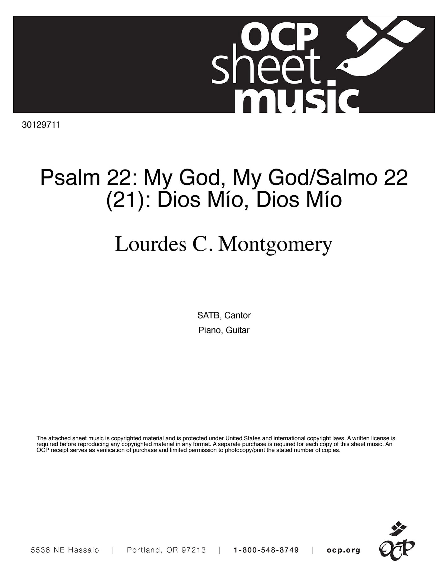Psalm 22: My God, My God/Salmo 22 (21): Dios M’o, Dios M’o