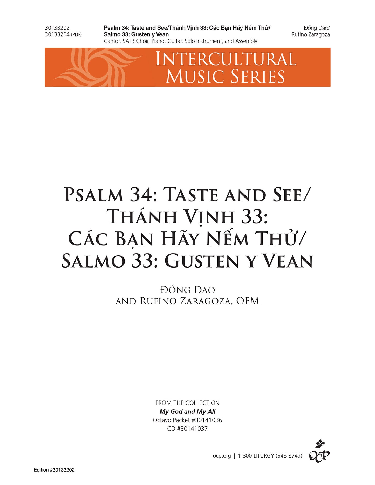 Psalm 34: Taste and See/Th‡nh V_nh 33: C‡c B_n H‹y N_m Th_/Salmo 33: Gusten y Vean