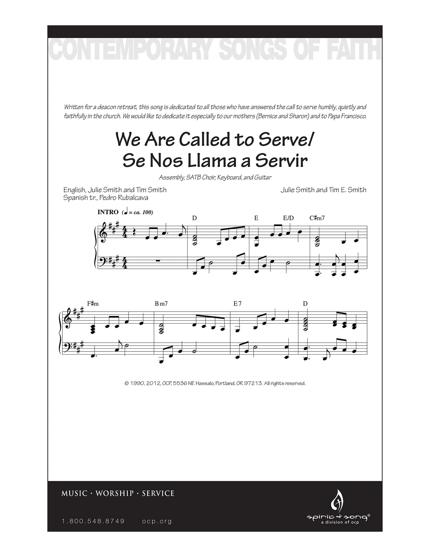 We Are Called to Serve/Se Nos Llama a Servir