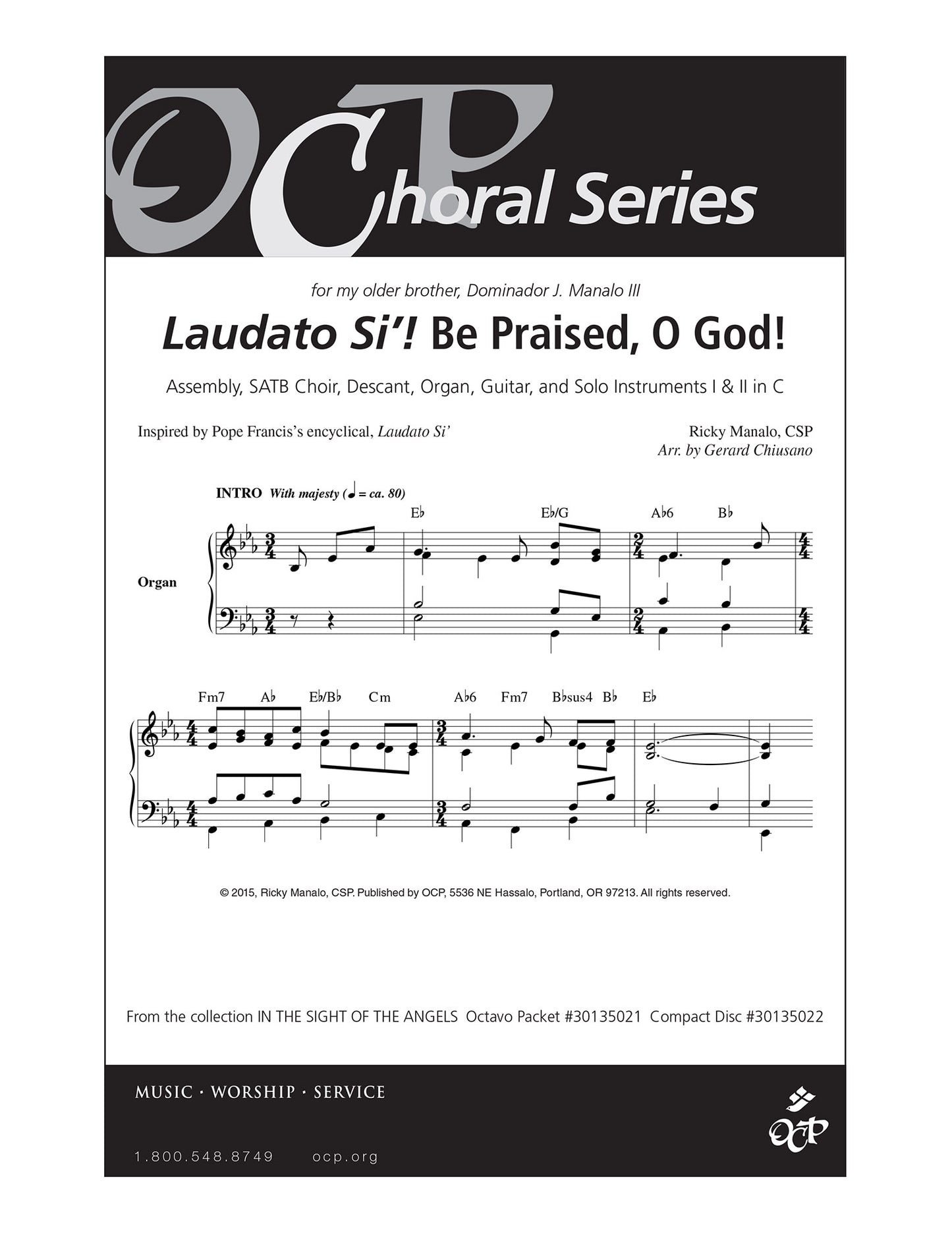 Laudato Si'! Be Praised, O God!