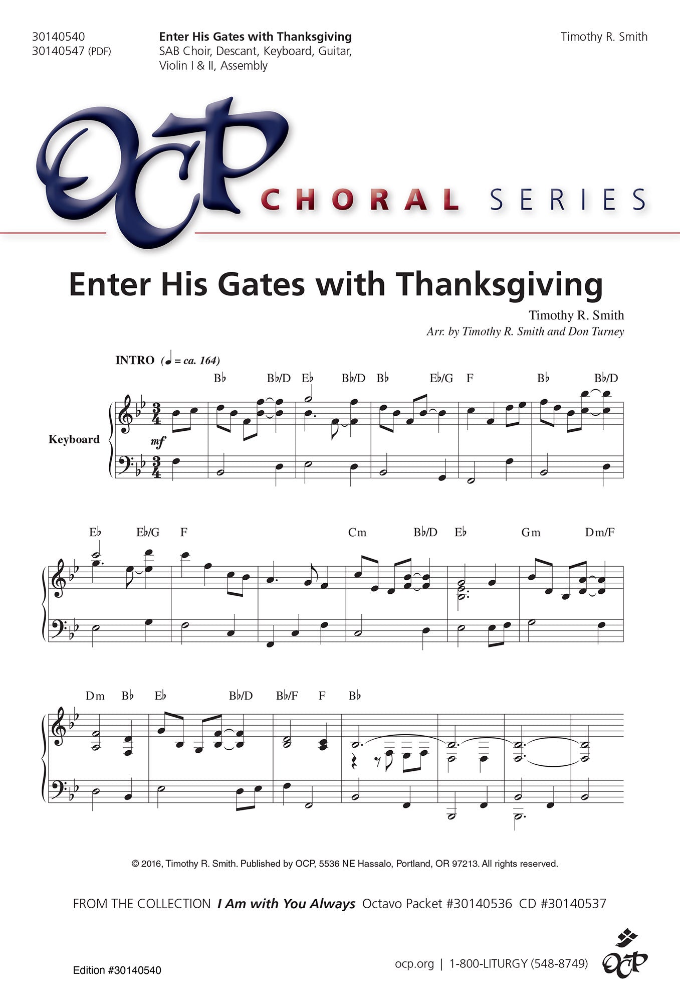 Enter His Gates with Thanksgiving