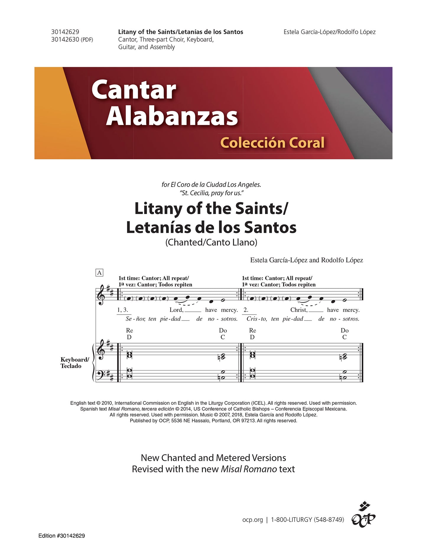 Litany of the Saints/Letan’as de los Santos (Metered and Chanted)