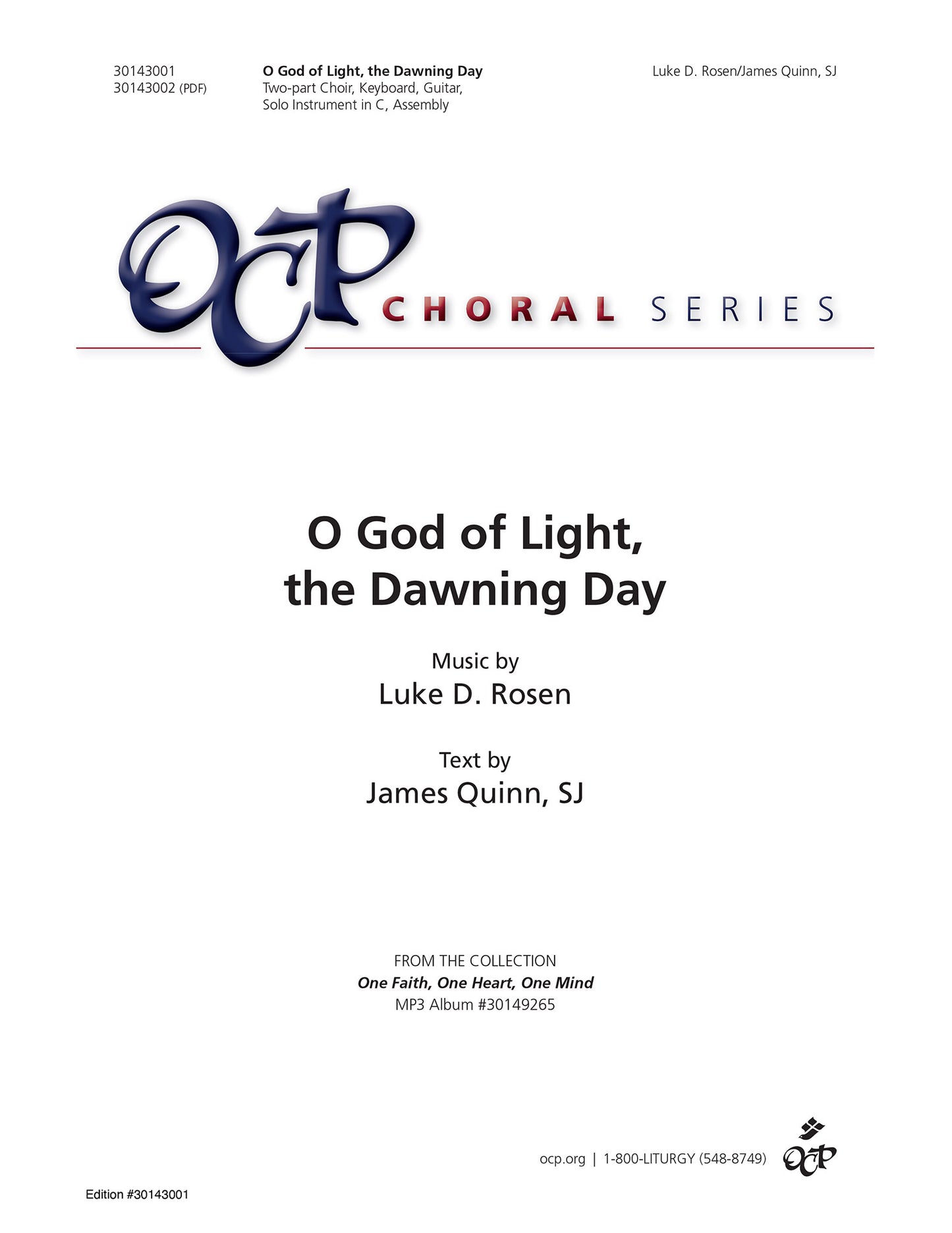 O God of Light, the Dawning Day
