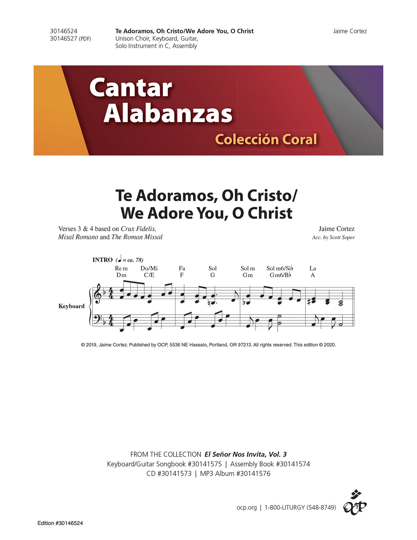 TeÊAdoramos, Oh Cristo/We Adore You, O Christ