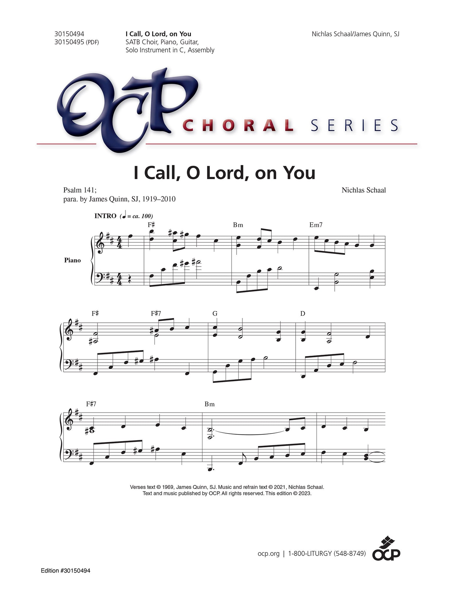 I Call, O Lord, on You