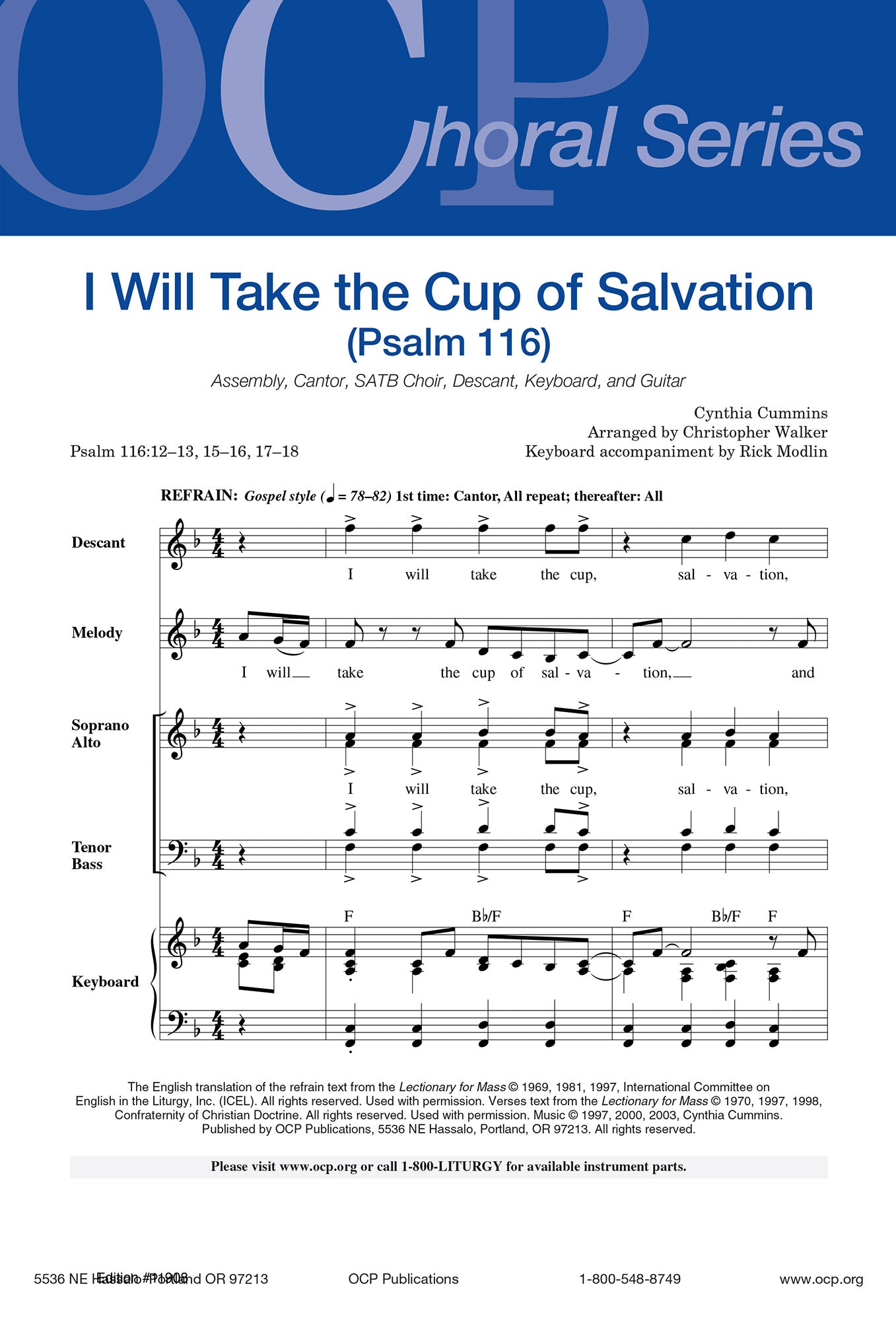 I Will Take the Cup of Salvation (Psalm 116)