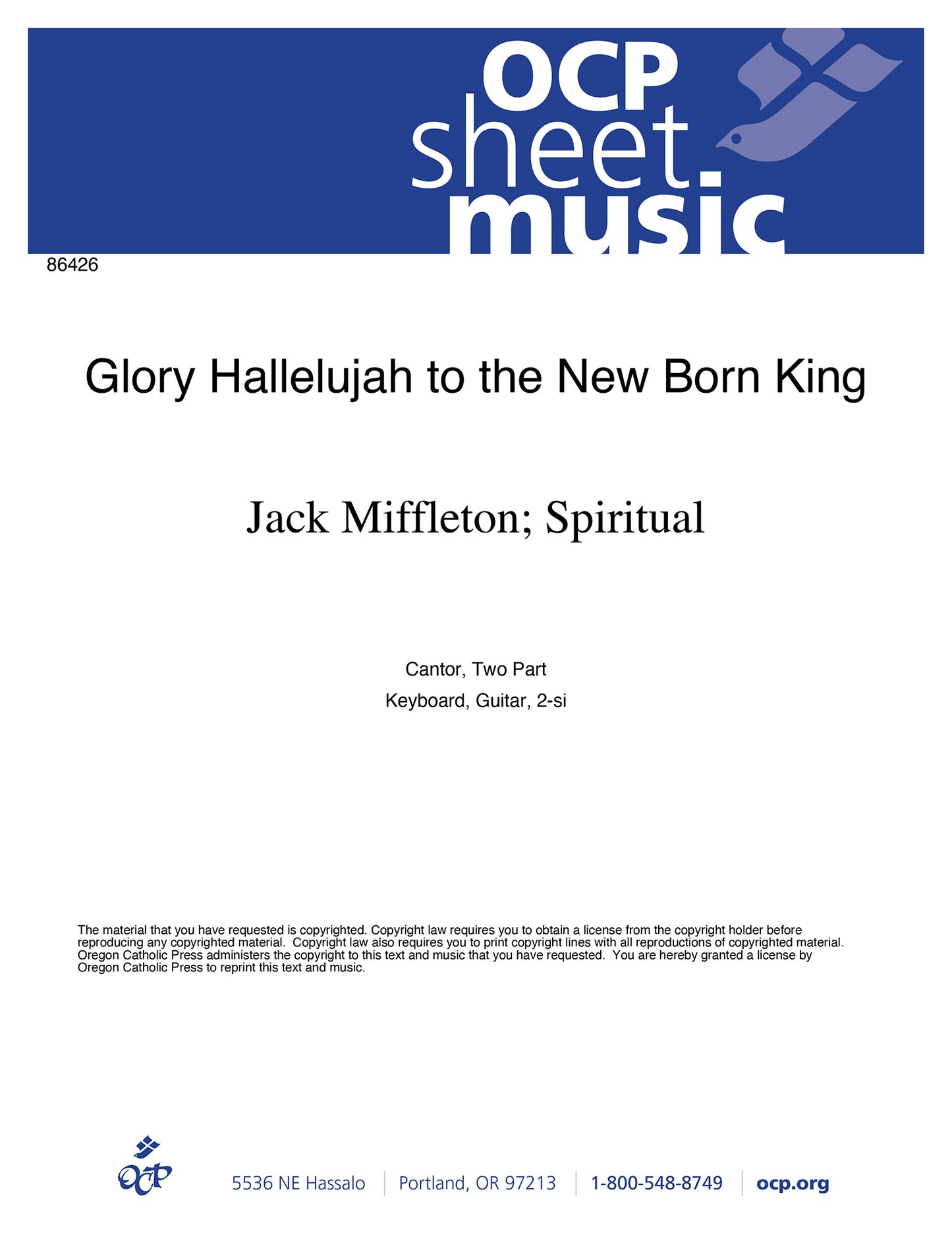 Glory Hallelujah to the Newborn King