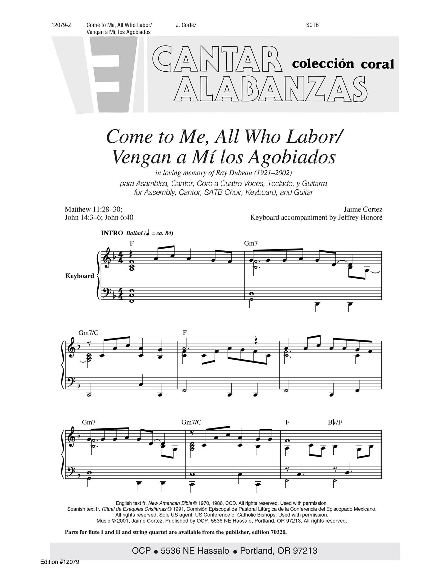 Come to Me, All Who Labor/Vengan a M’ los Agobiados