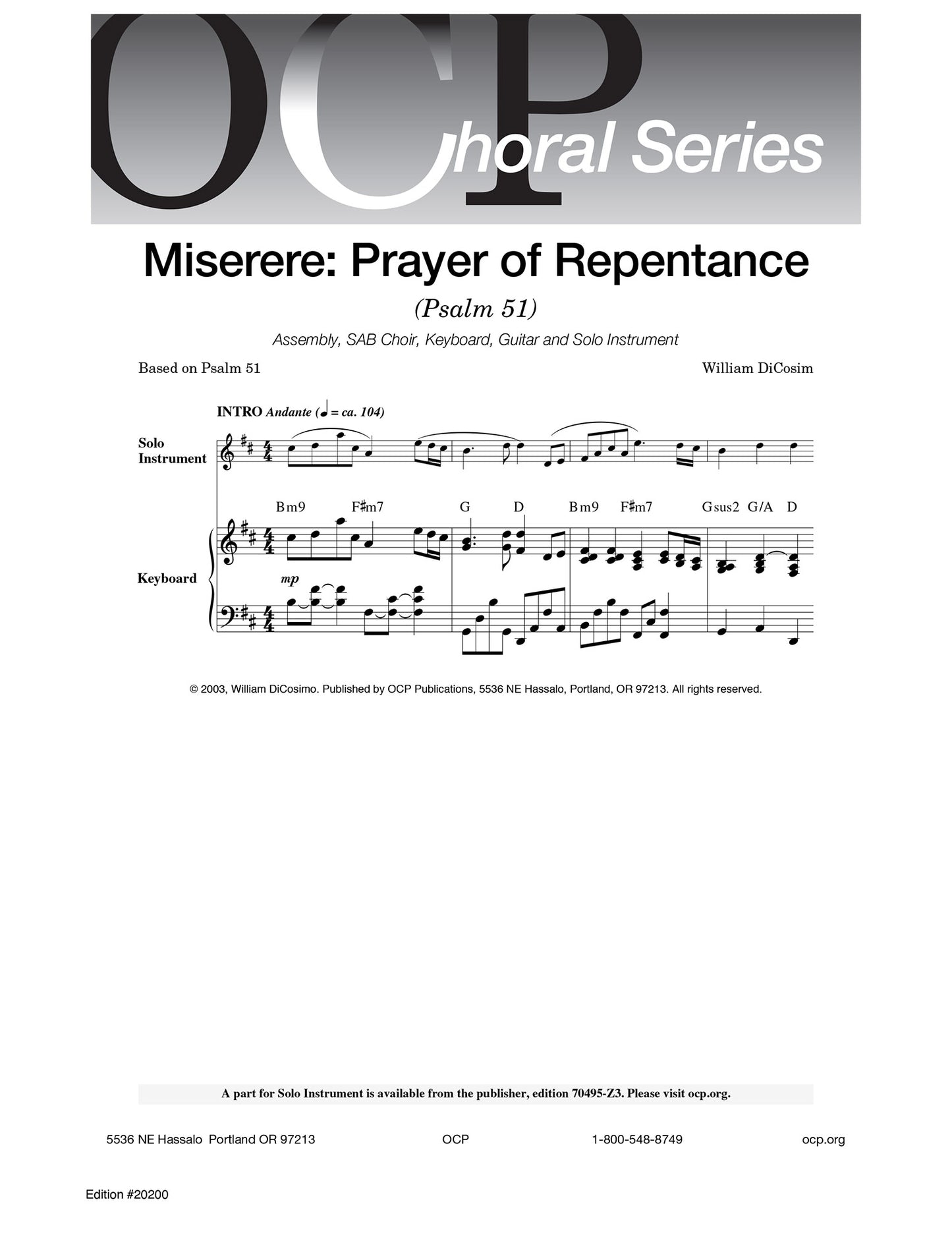 Miserere: Prayer of Repentance