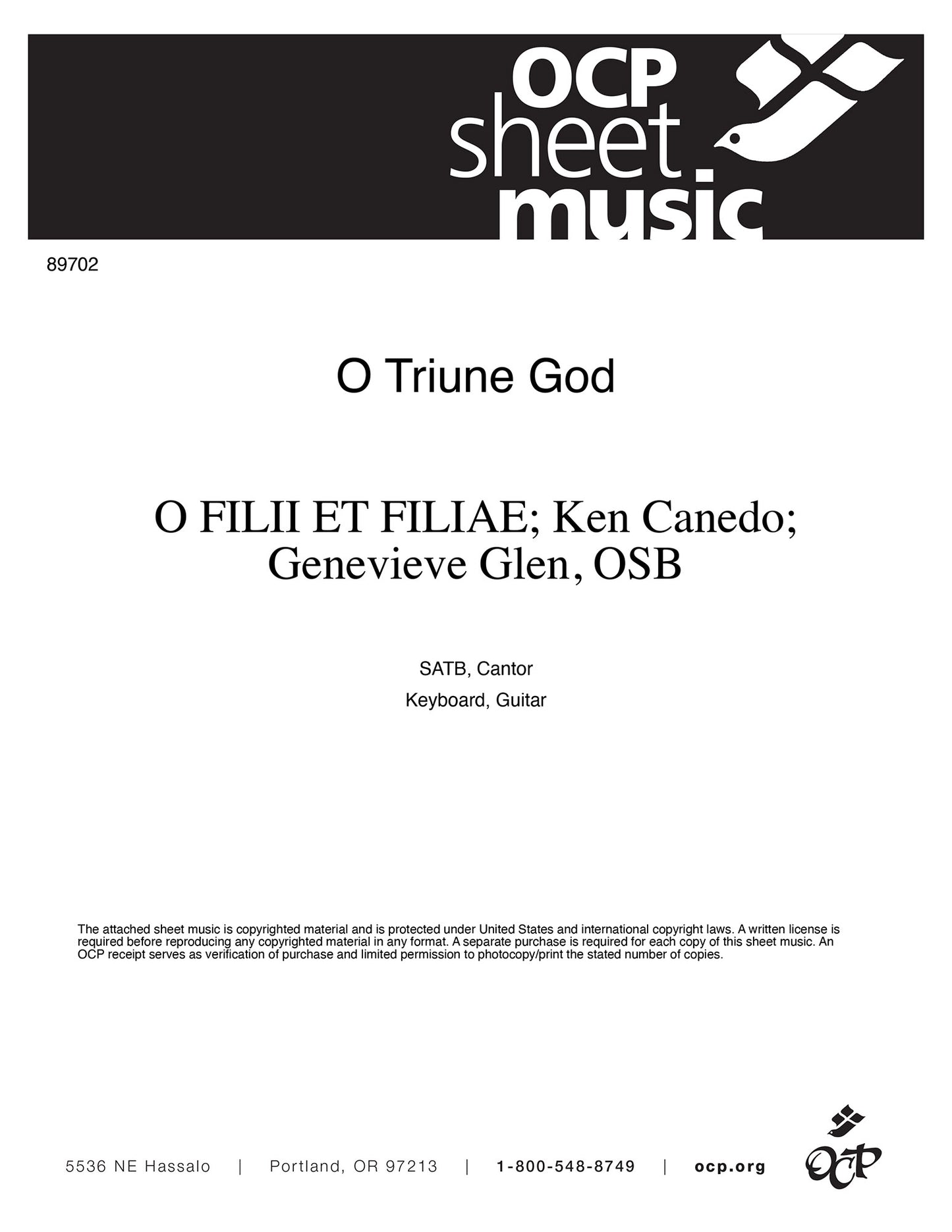O Triune God