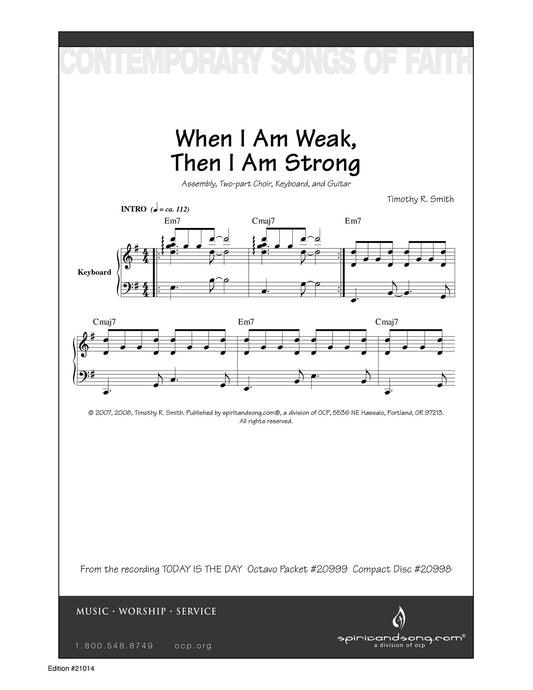 When I Am Weak, Then I Am Strong