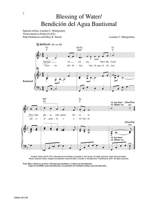 Blessing of Water/Bendici—n del Agua Bautismal