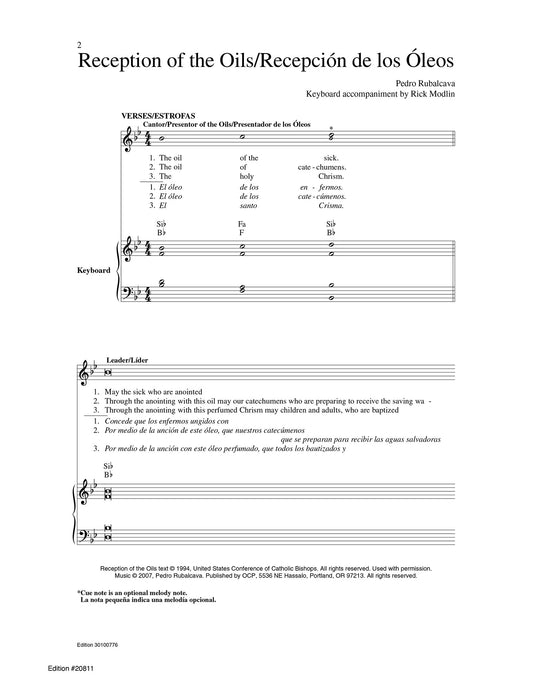 Reception of the Oils/Recepci—n de los îleos