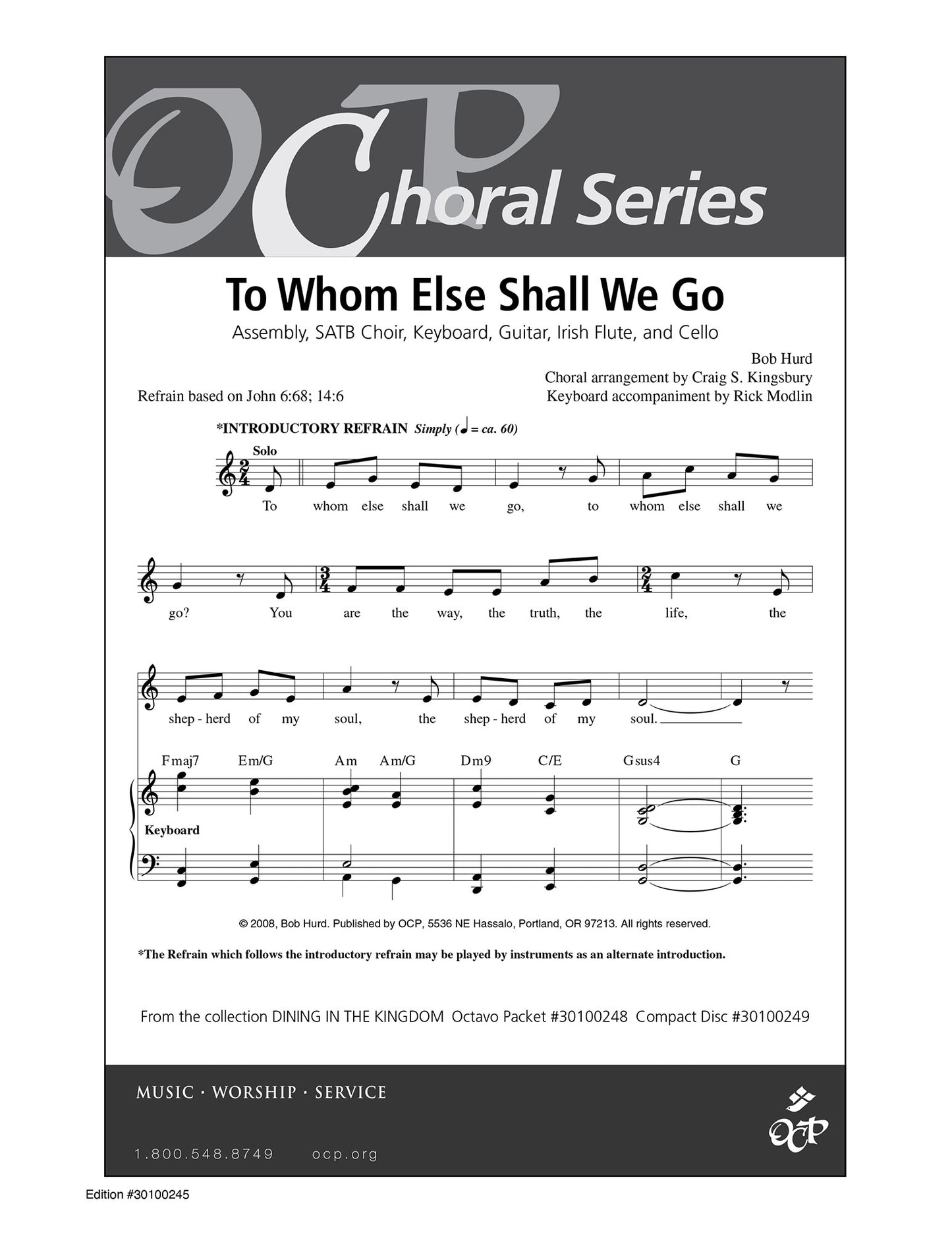 To Whom Else Shall We Go