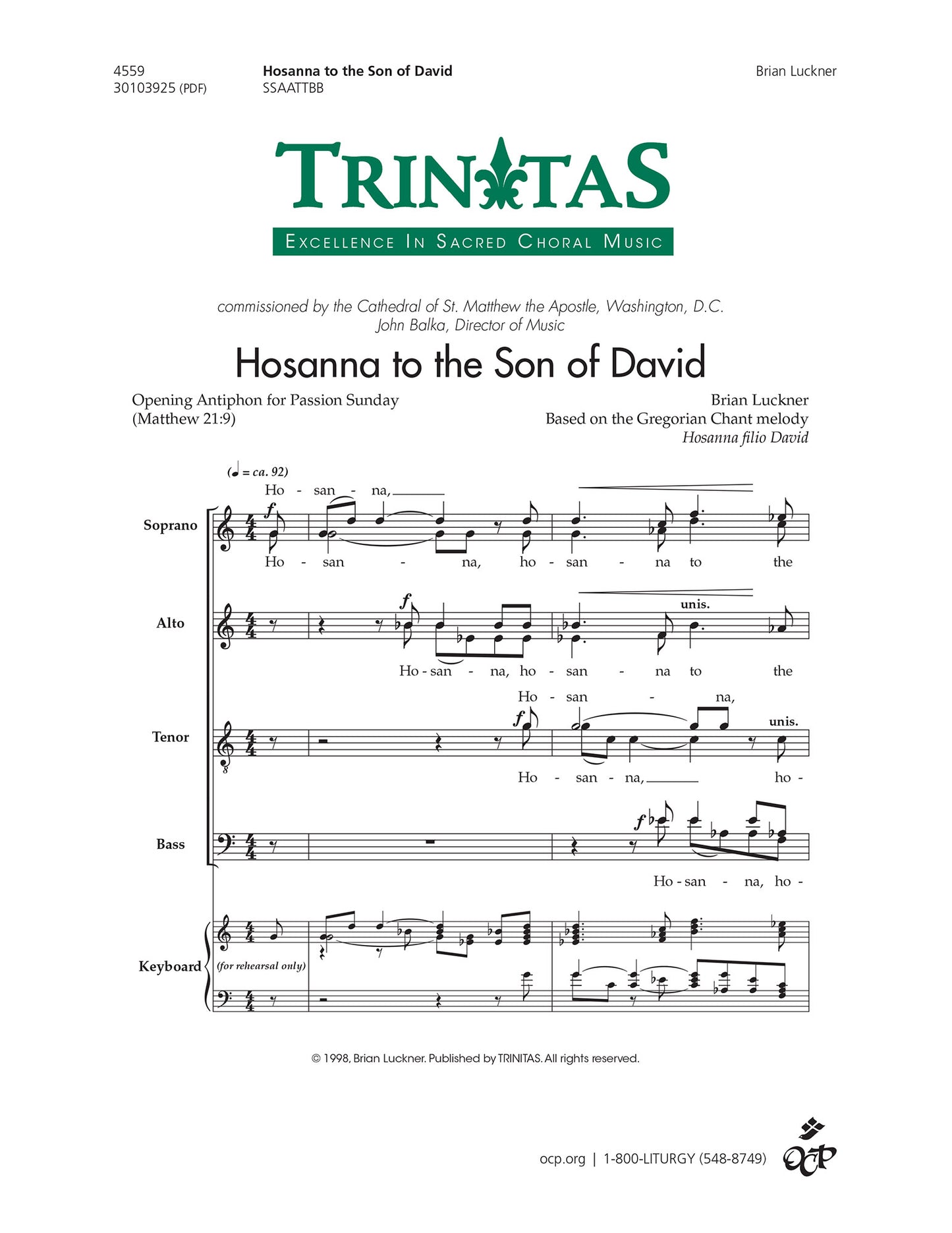 Hosanna to the Son of David