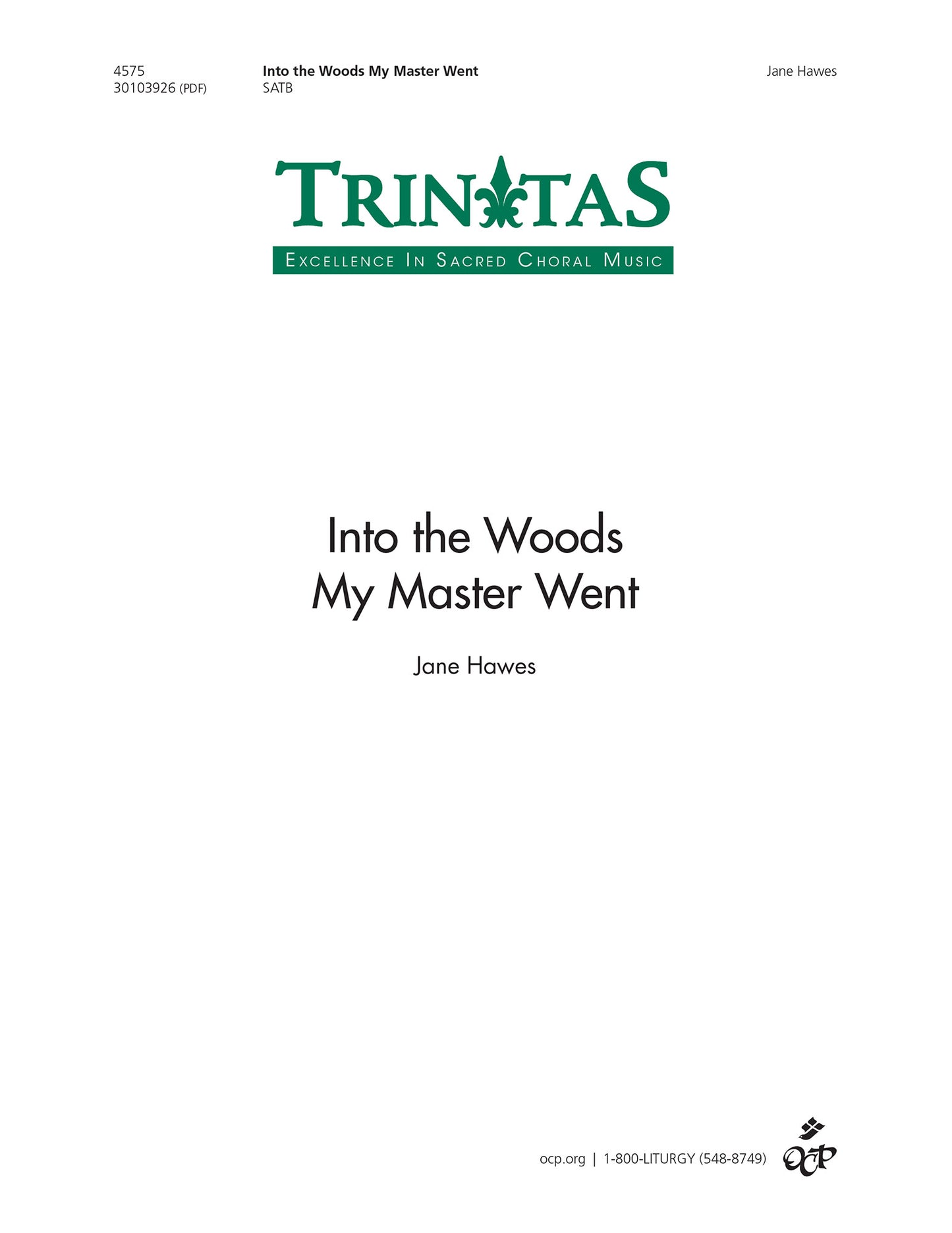 Into the Woods My Master Went