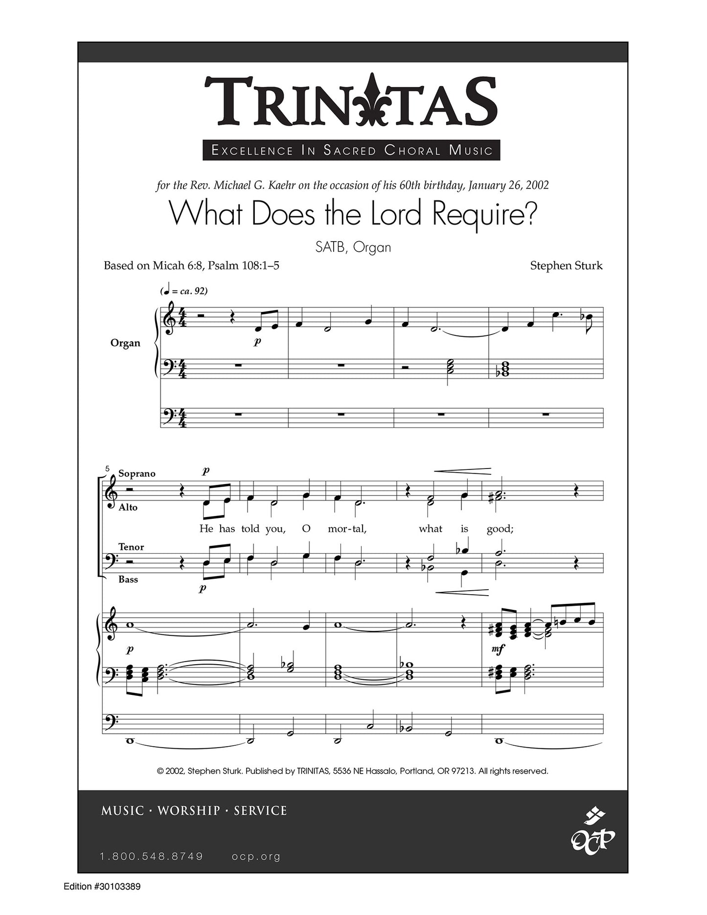 What Does the Lord Require?