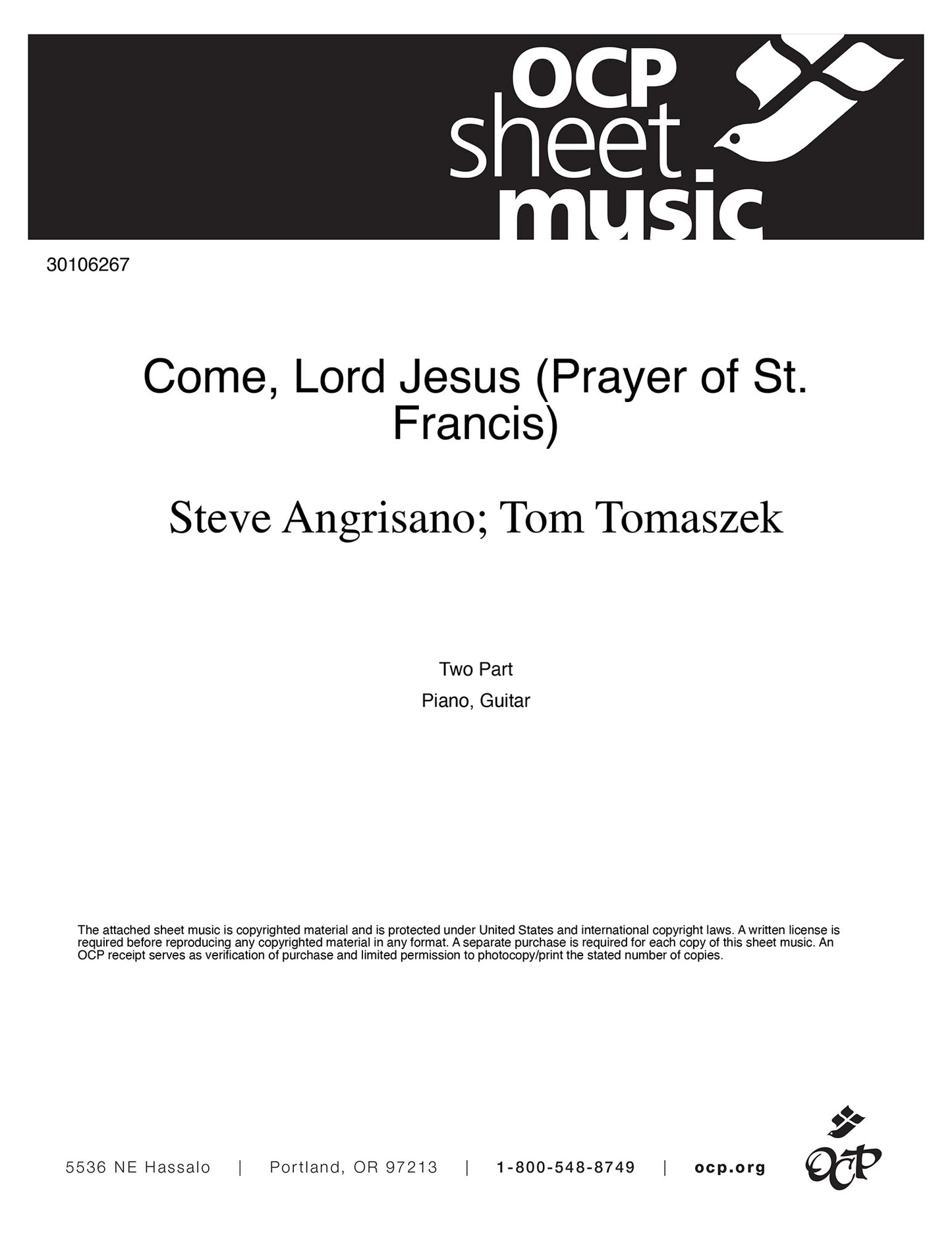 Come, Lord Jesus (Prayer of St. Francis)