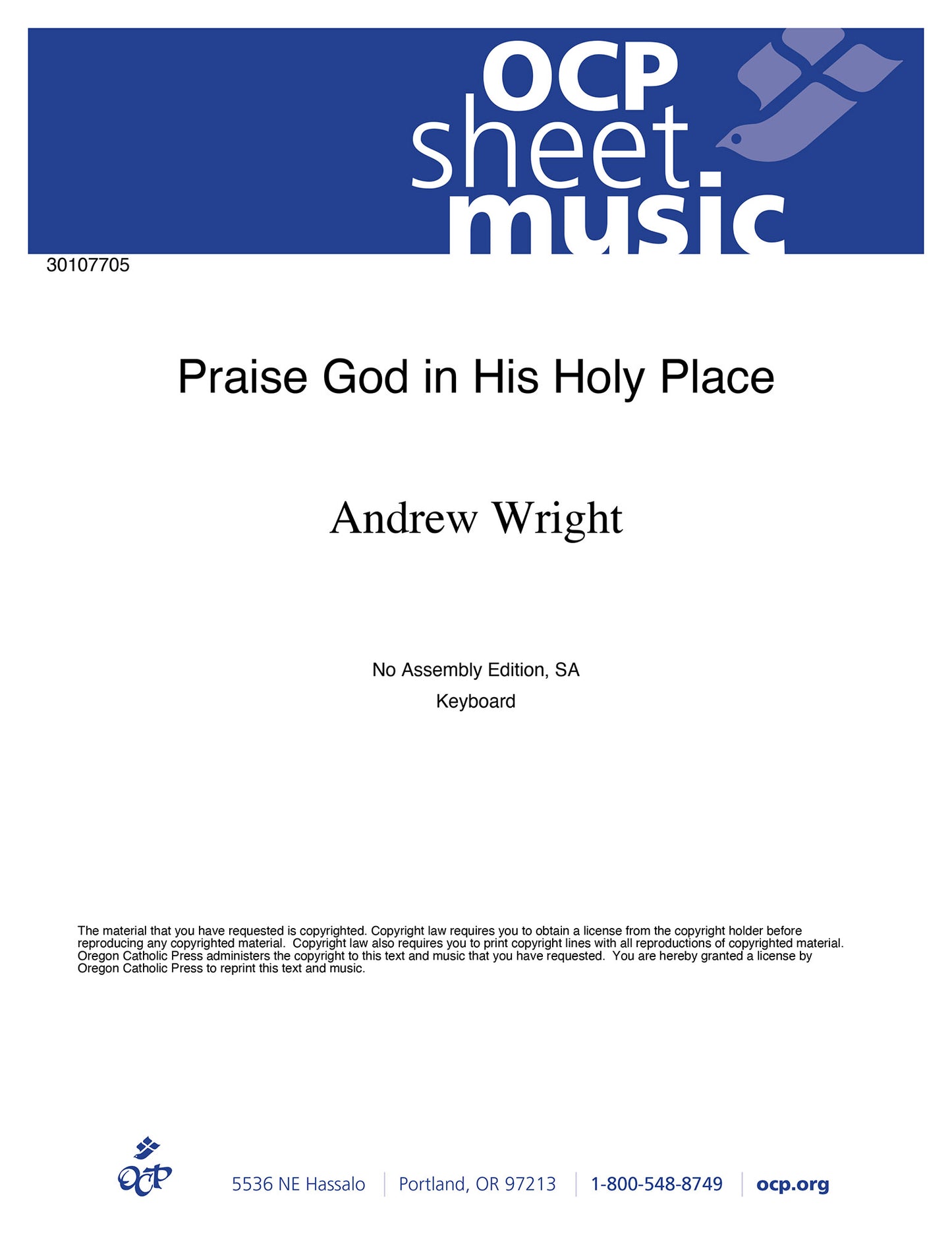 Praise God in His Holy Place