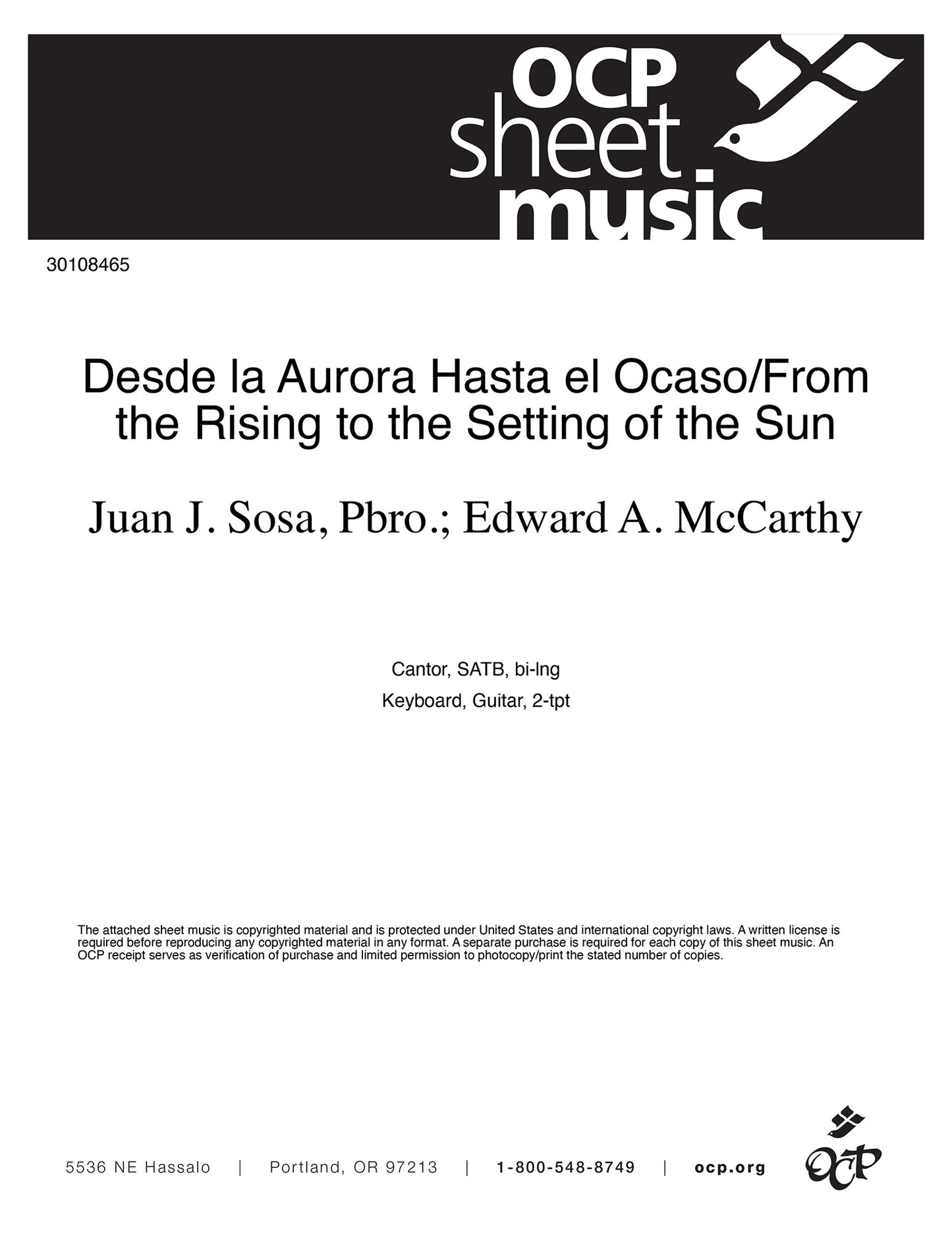 Desde la Aurora Hasta el Ocaso/From the Rising to the Setting of the Sun