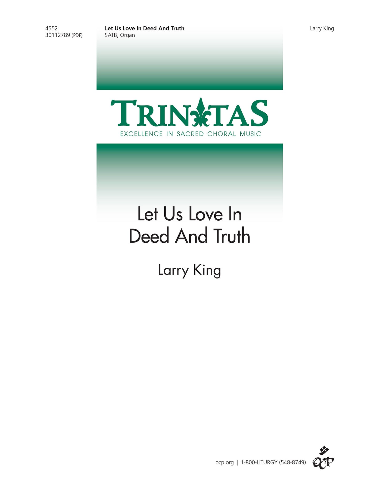 Let Us Love in Deed and Truth