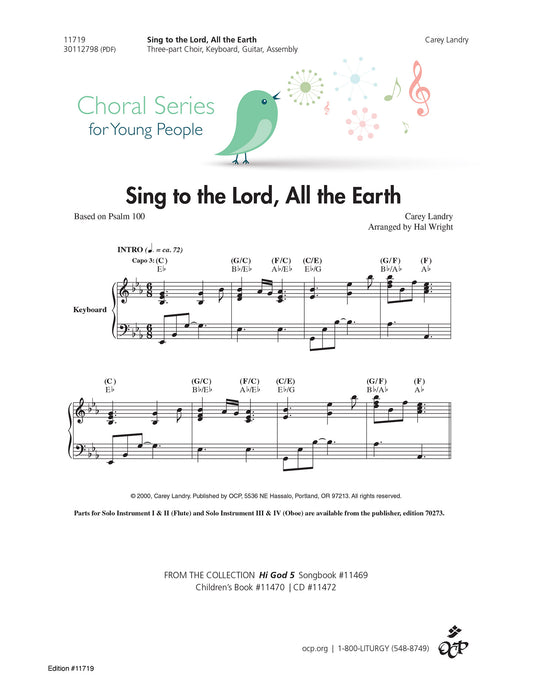 Sing to the Lord, All the Earth