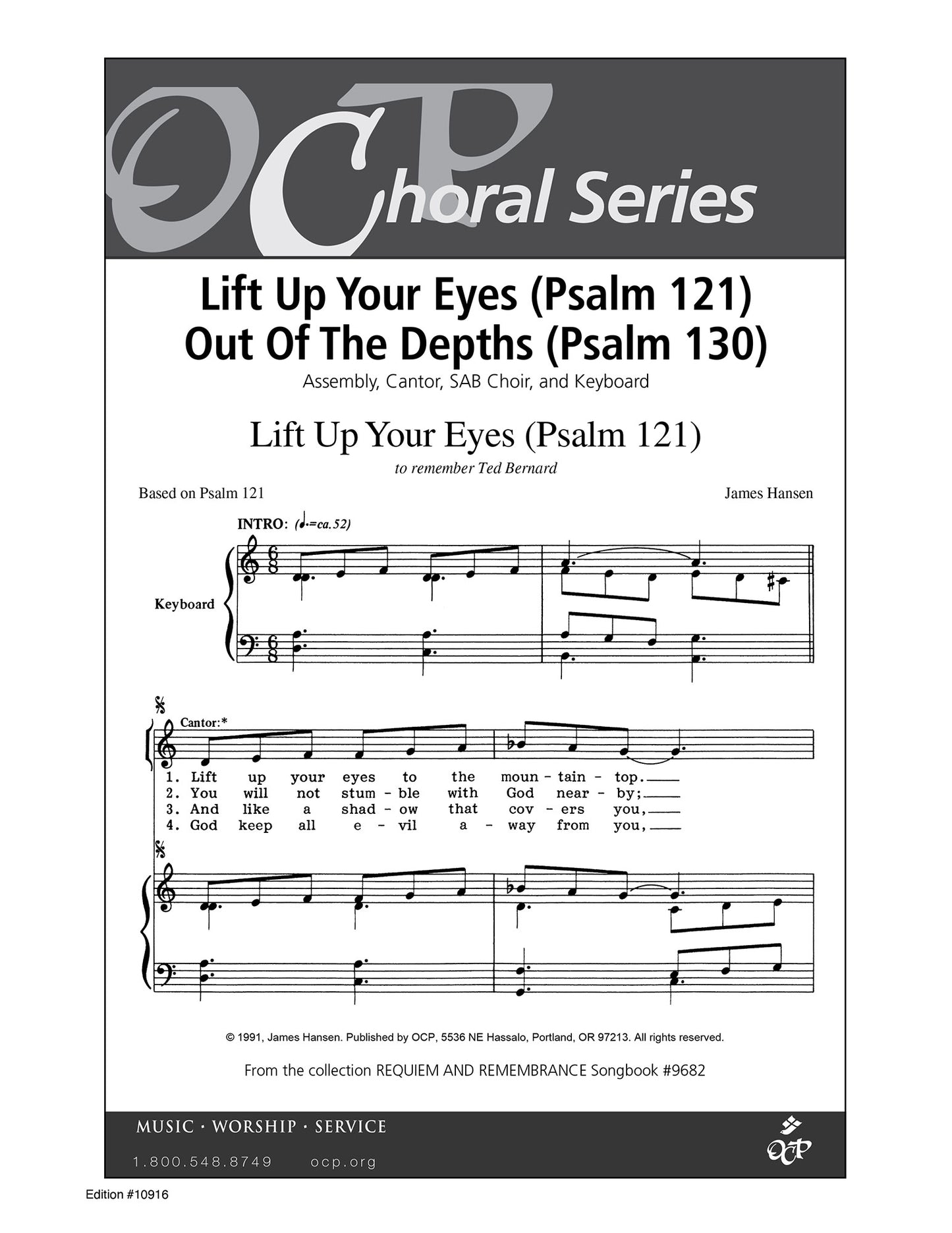 Psalm 121: Lift Up Your Eyes/Psalm 130: Out of the Depths