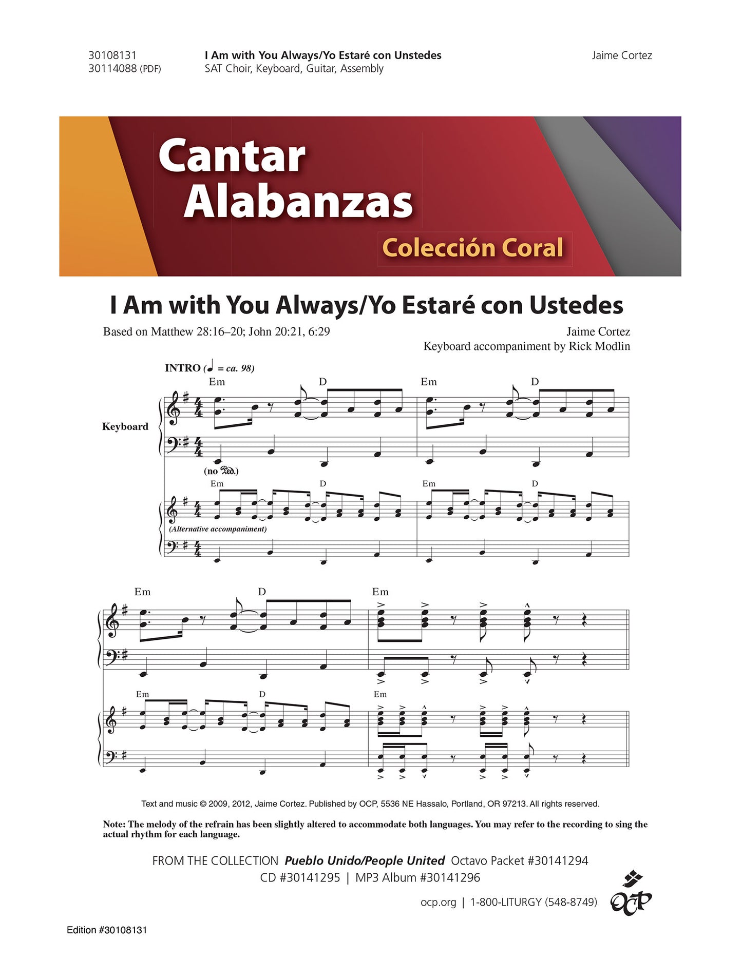 I Am with You Always/Yo Estaré con Ustedes