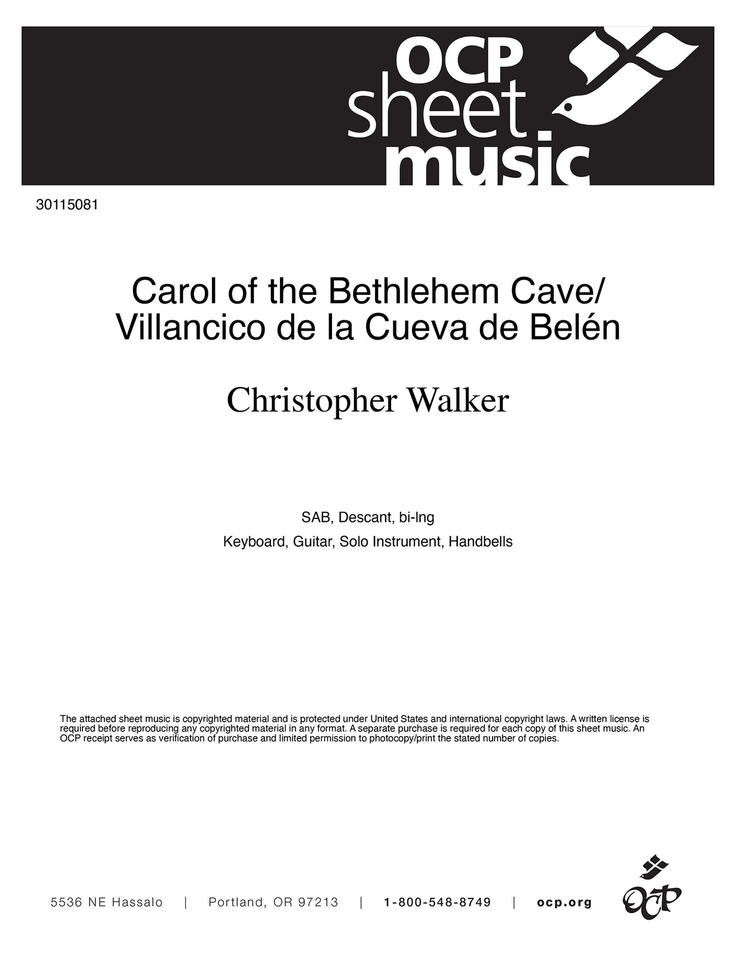 Carol of the Bethlehem Cave/Villancico de la Cueva de Belén