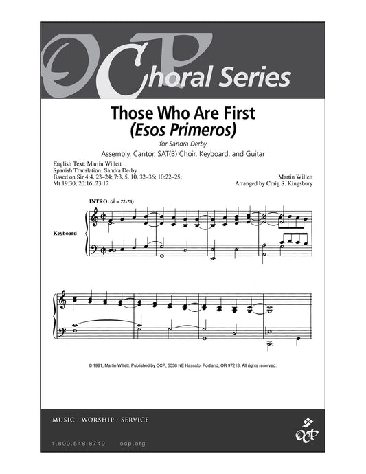 Those Who Are First/Esos Primeros