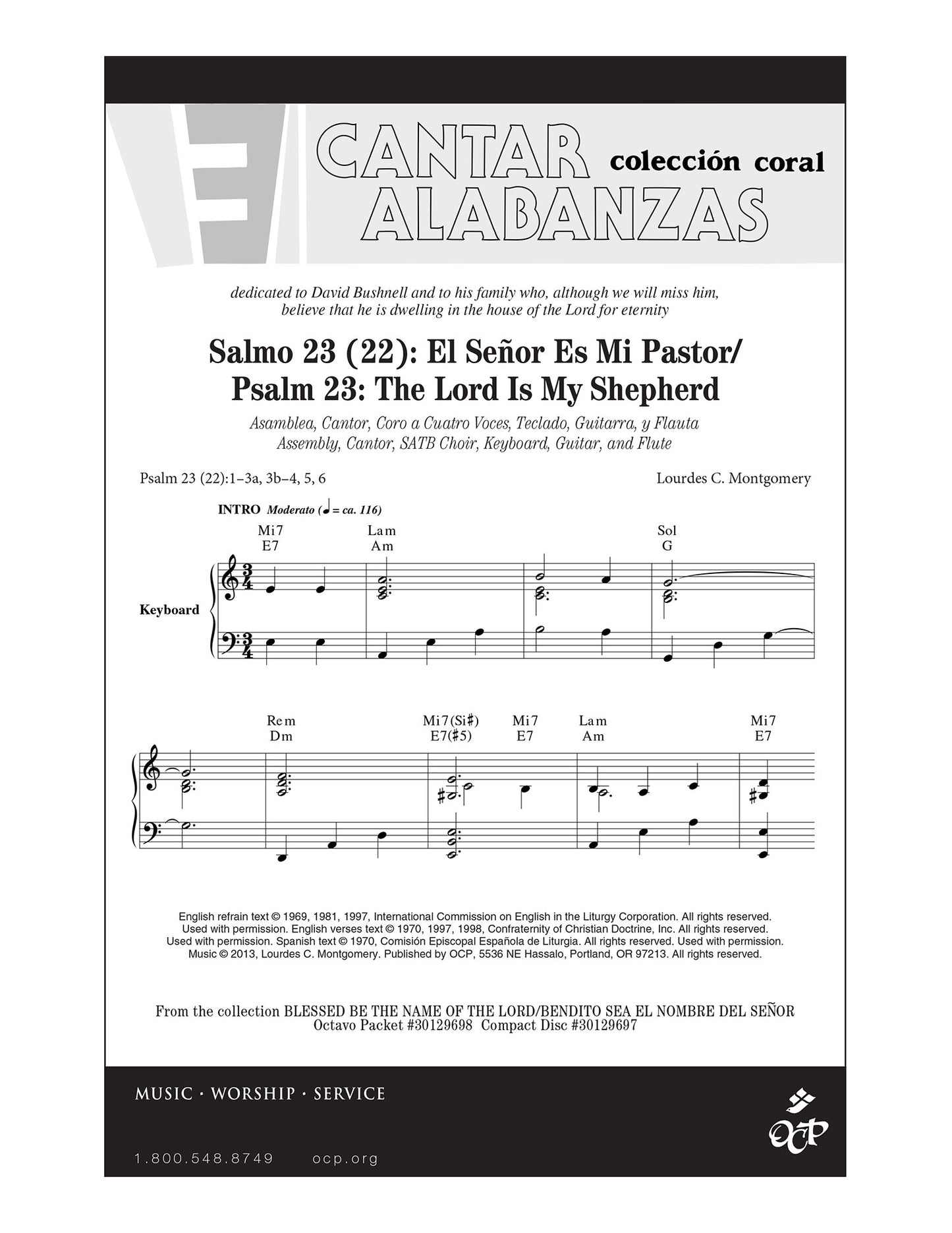 Salmo 23 (22): El Se–or Es Mi Pastor/Psalm 23: The Lord Is My Shepherd