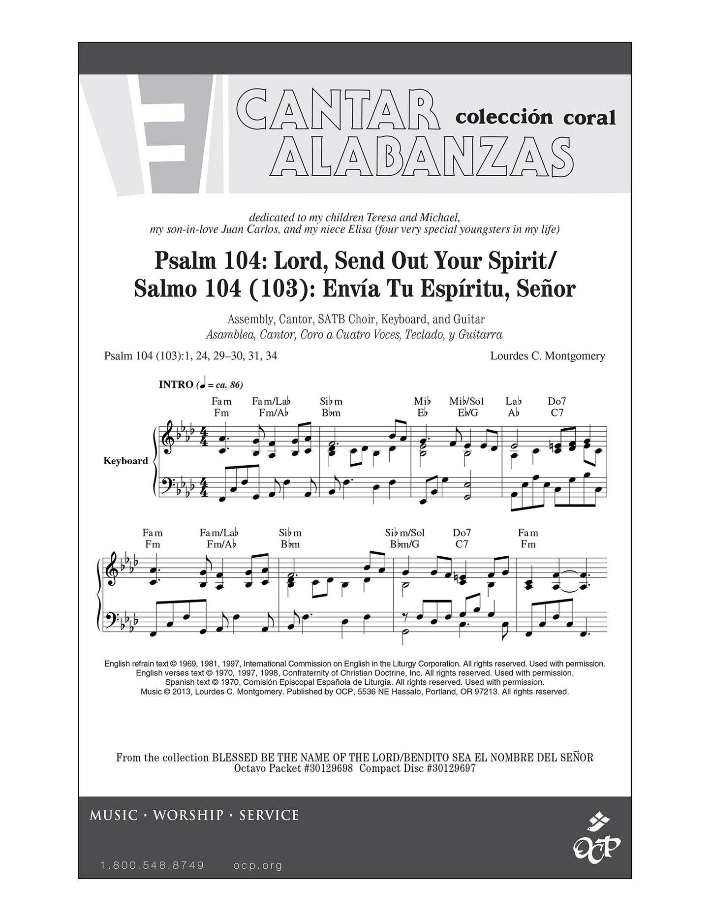 Psalm 104: Lord, Send Out Your Spirit/Salmo 104 (103): Env’a Tu Esp’ritu, Se–or