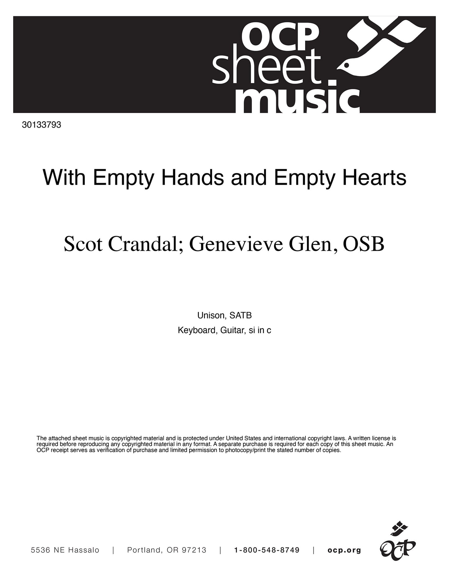 With Empty Hands and Empty Hearts