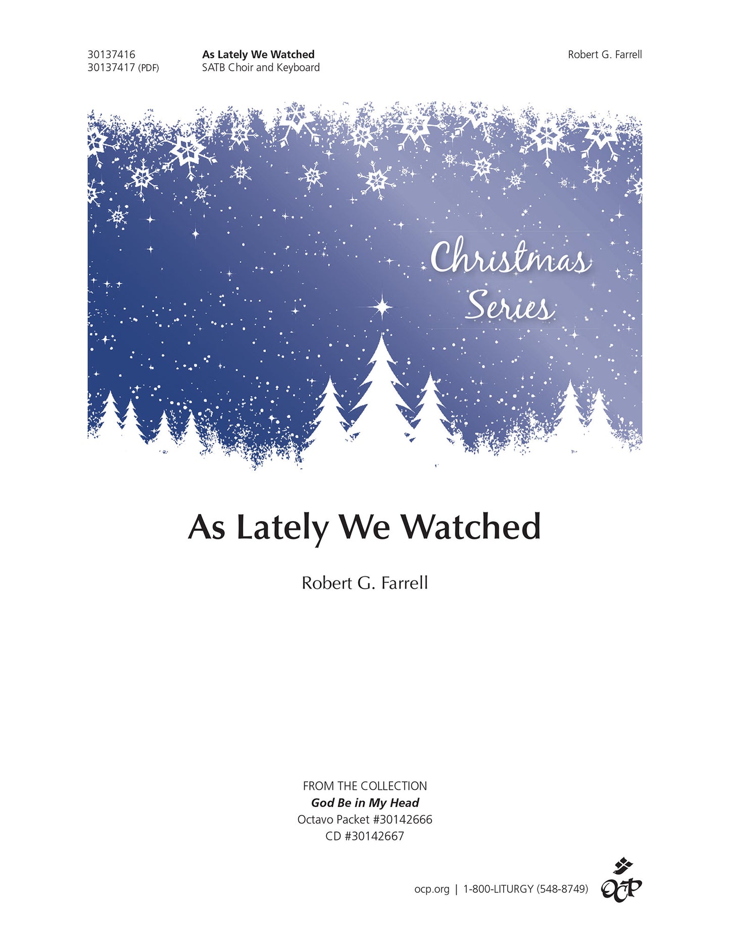 As Lately We Watched