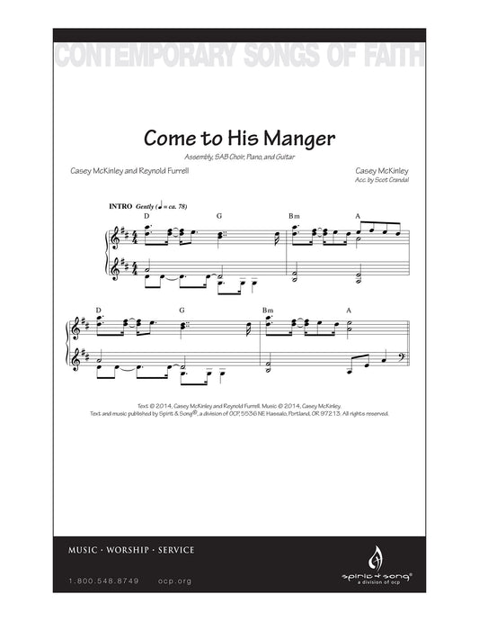 Come to His Manger