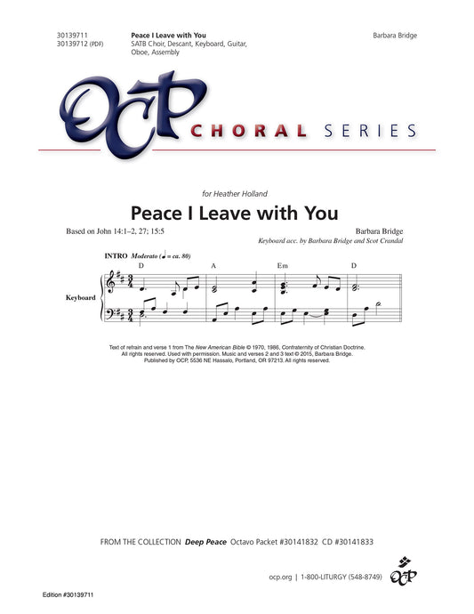 Peace I Leave with You