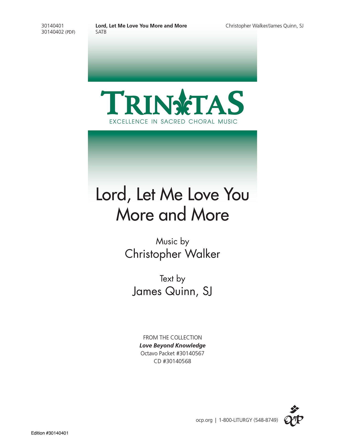 Lord, Let Me Love You More and More