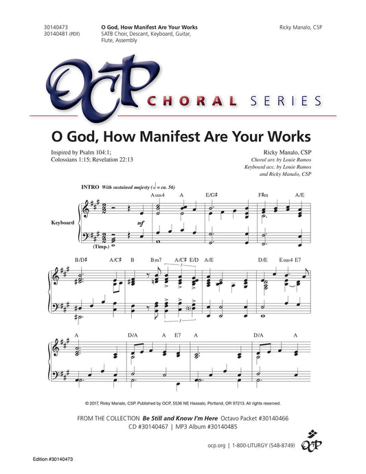 O God, How Manifest Are Your Works