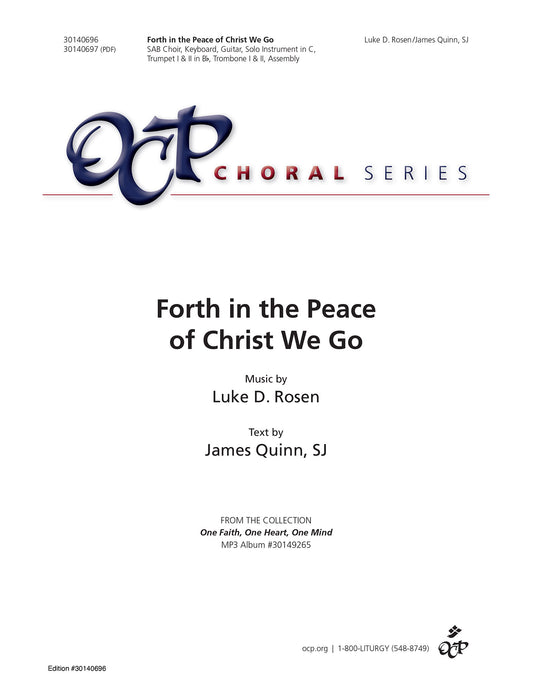 Forth in the Peace of Christ We Go