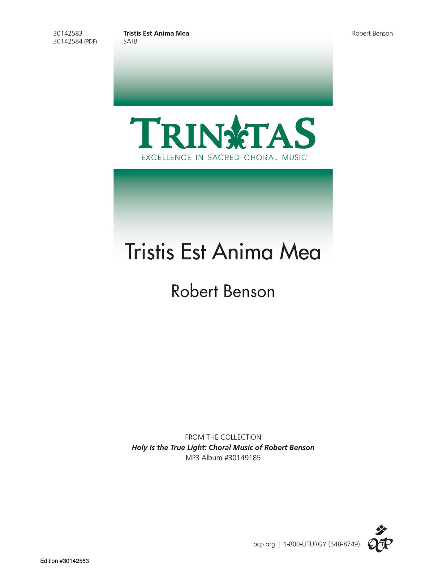 Tristis Est Anima Mea