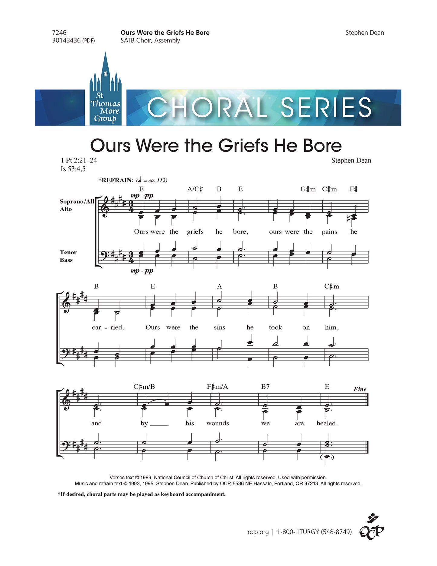 Ours Were the Griefs He Bore