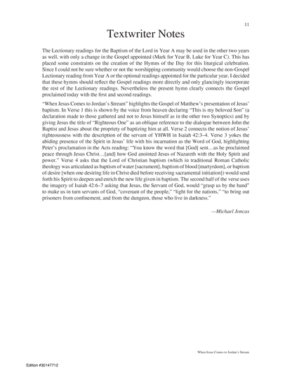 When Jesus Comes to Jordan's Stream