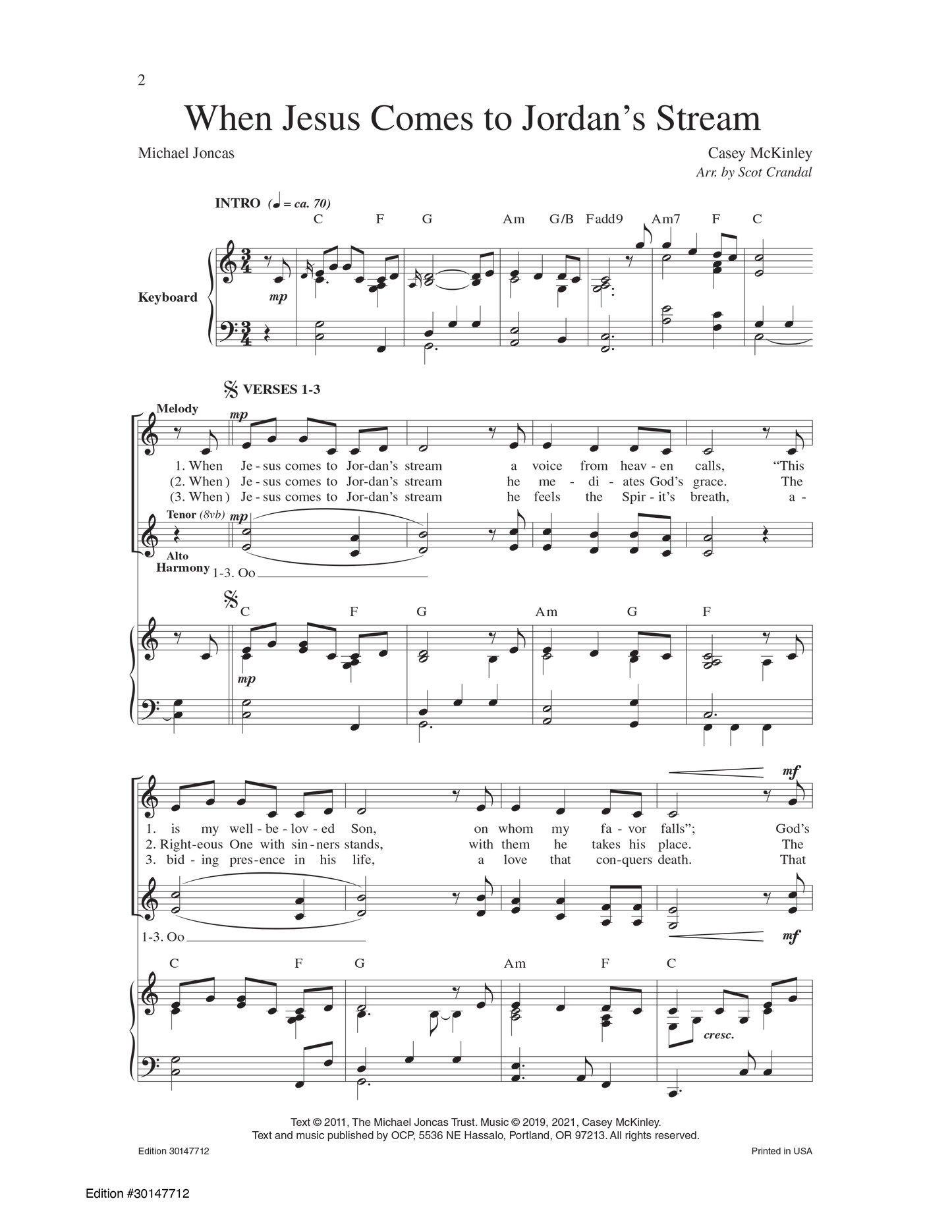 When Jesus Comes to Jordan's Stream