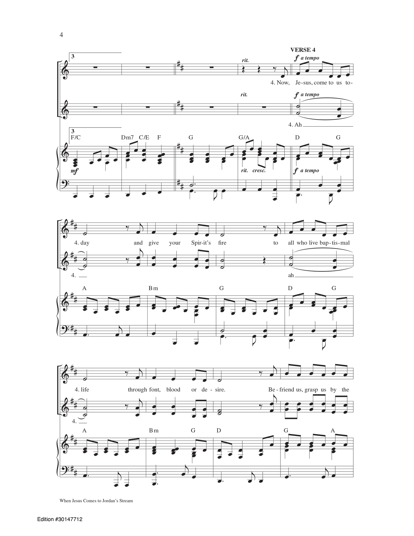 When Jesus Comes to Jordan's Stream