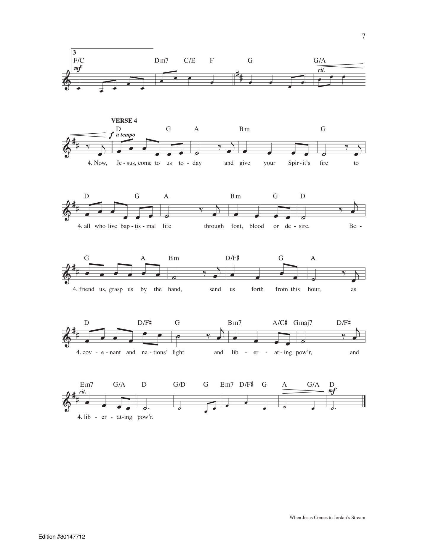 When Jesus Comes to Jordan's Stream